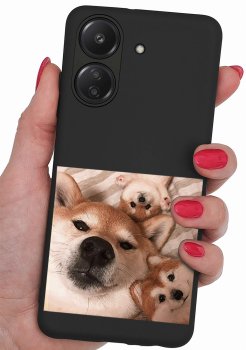 Etui do Xiaomi Redmi 13C / Poco C65 malowane wzór pies ze szkłem