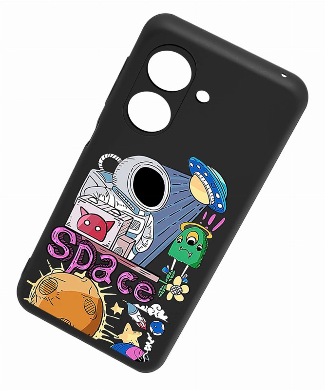 Etui do Xiaomi Redmi 13C / Poco C65 malowane wzór ze szkłem, nakładka, na plecki, case, pudding, mat, space