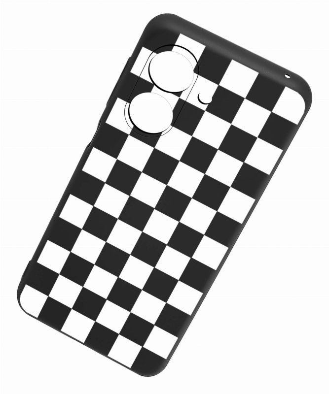 Etui do Xiaomi Redmi 13C / Poco C65 malowane wzór ze szkłem, nakładka, na plecki, case, pudding, mat, szachownica, kratka