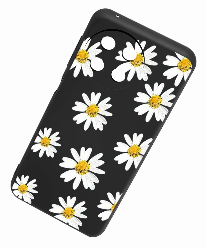 Etui do Realme 11 4G malowane wzór 1 ze szkłem, nakładka, na plecki, case, mat wzory, margaretki, rumianek, kwiatki