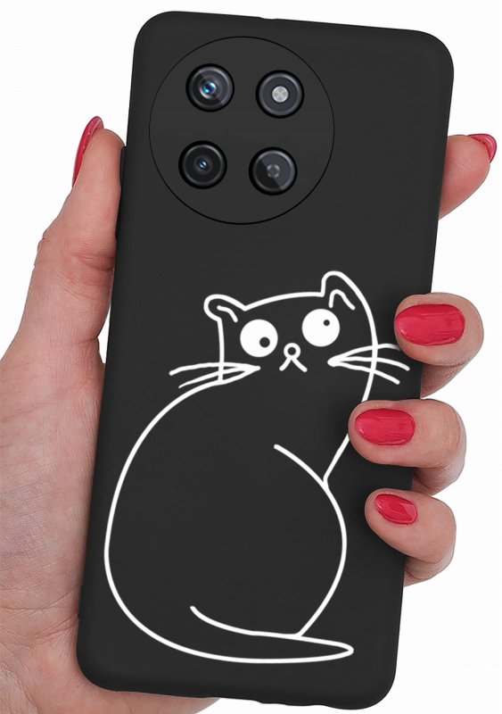 Etui do Realme 11 4G malowane wzór ze szkłem, nakładka, na plecki, case, mat wzory, kot