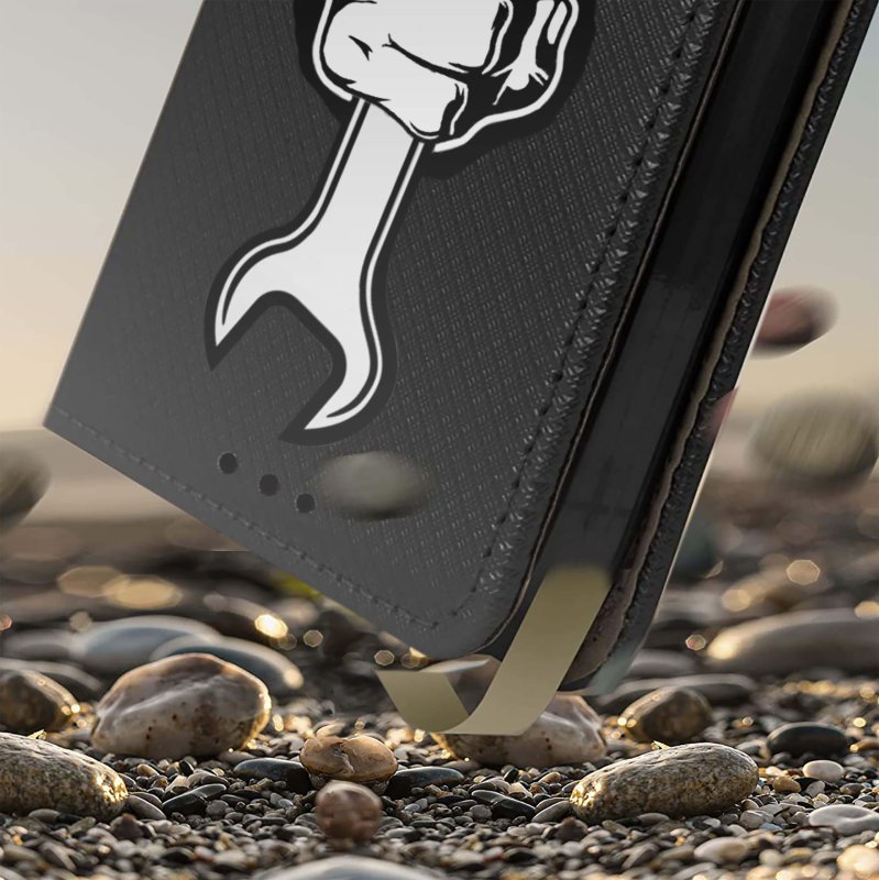 Etui do Samsung Galaxy A05S zamykane malowane wzór klucz ze szkłem, pokrowiec, kabura, case, z klapką, smart wzory