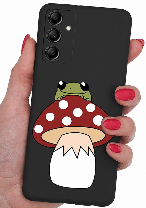 Etui do Samsung Galaxy A25 malowane wzór ze szkłem, nakładka, na plecki, case, mat wzory, żaba i grzyb