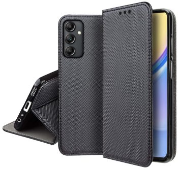 Etui do Samsung Galaxy A25 5G czarne zamykane ze szkłem