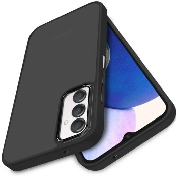 Etui do Samsung Galaxy A25 5G matowe czarne ze szkłem