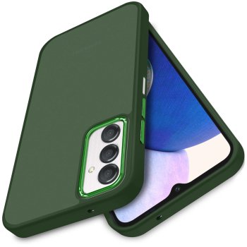 Etui do Samsung Galaxy A25 5G matowe zielone ze szkłem