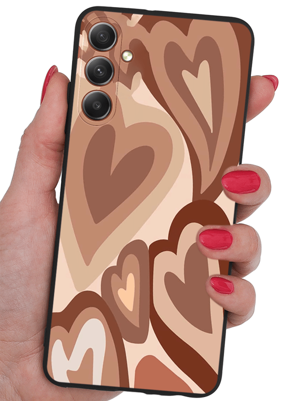 etui do samsung galaxy s24 malowane wzór ze szkłem, nakładka, na plecki, case, mat wzory, krainagsm, serca