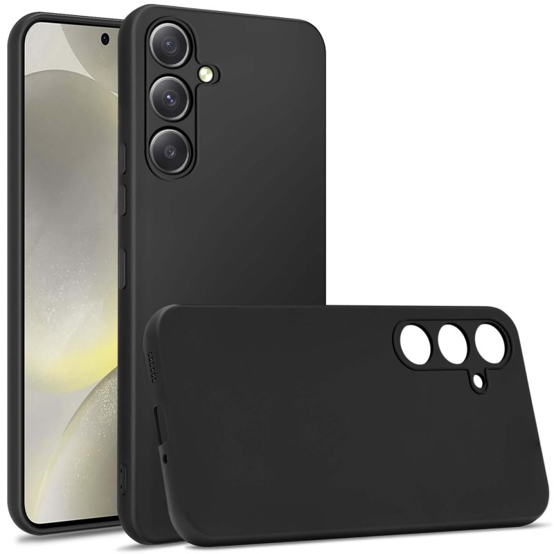 Etui do Samsung Galaxy S24 Plus czarne matowe ze szkłem, nakładka, na plecki, case, pudding, krainagsm