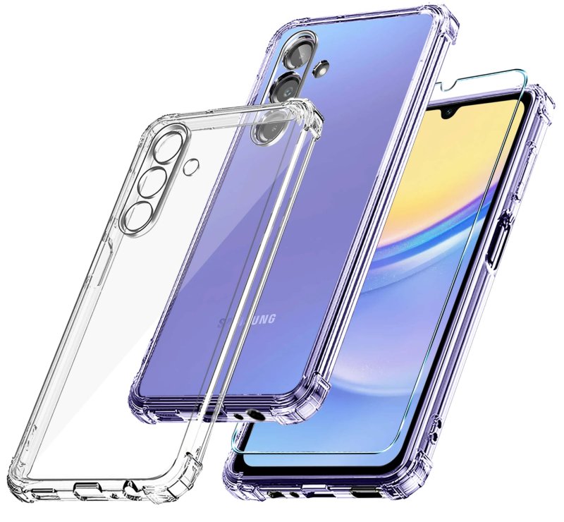 Etui do Samsung Galaxy A05S przeźroczyste ze szkłem, nakładka, na plecki, case, anty shock, ultra