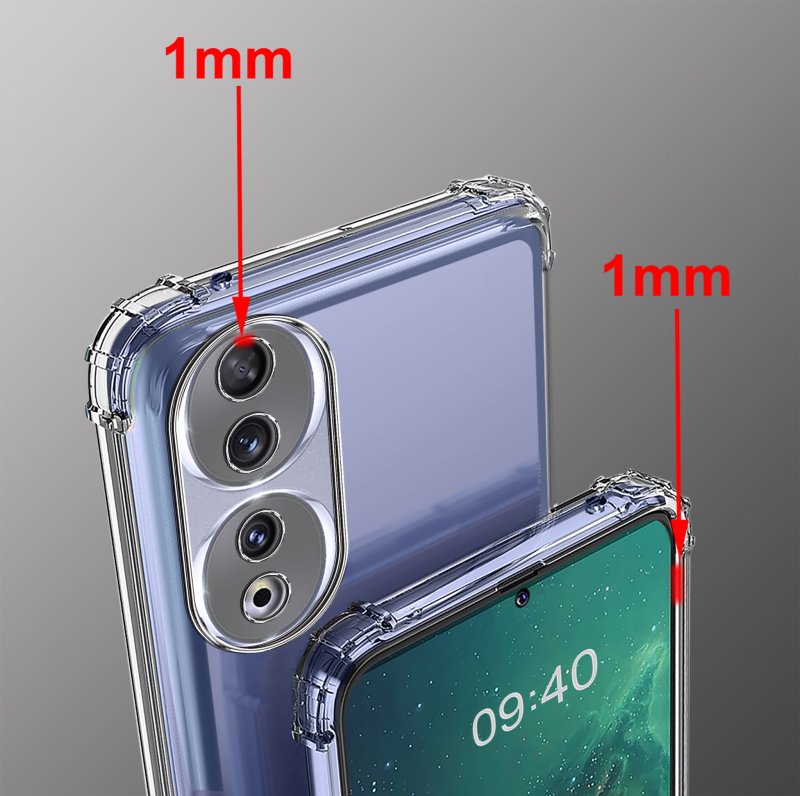 Etui do Honor 90 5G przeźroczyste ze szkłem, nakładka, na plecki, case, ultra, anty shock