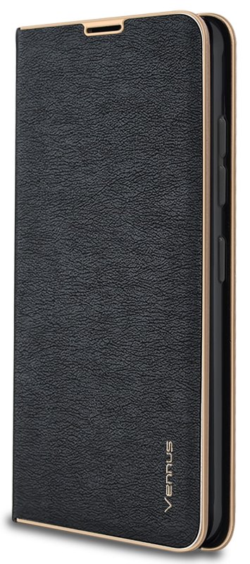 Etui do Samsung Galaxy S23 Fe eleganckie zamykane czarne ze szkłem, pokrowiec, kabura, case, z klapka, vennus book