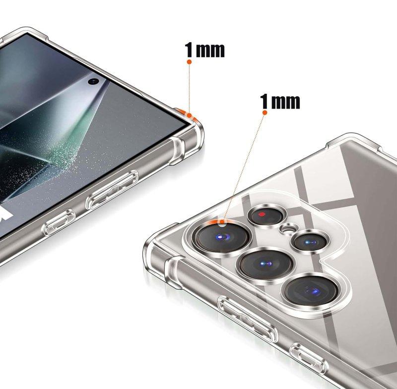 Etui do Samsung Galaxy S24 Ultra przeźroczyste ze szkłem, nakładka, na plecki, case, ultra, anti shock