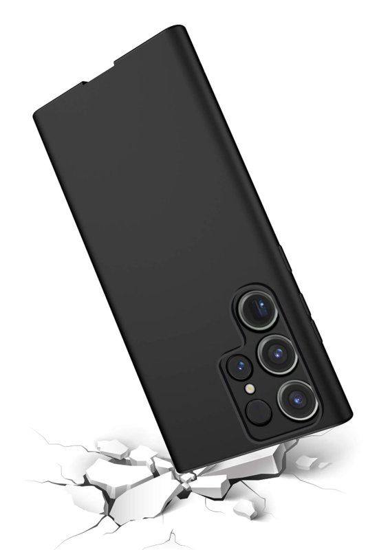 Etui do Samsung Galaxy S24 Ultra czarne matowe ze szkłem , nakładka, na plecki, case, pudding, mat