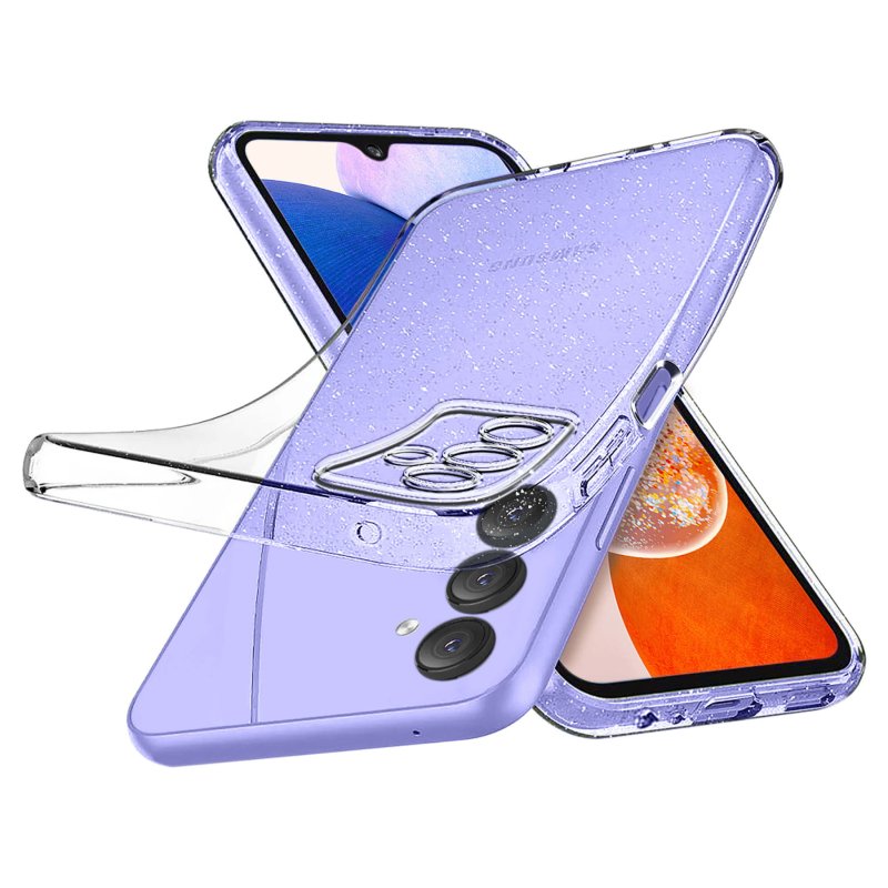 Etui do Samsung Galaxy A05S bezbarwne z brokatem ze szkłem, nakładka, na plecki, case, shine