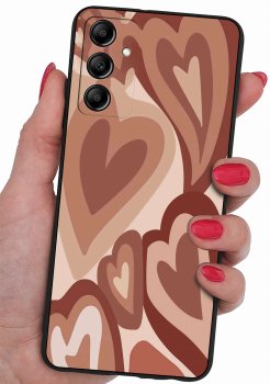 Etui do Samsung Galaxy A05s malowane wzór serca ze szkłem