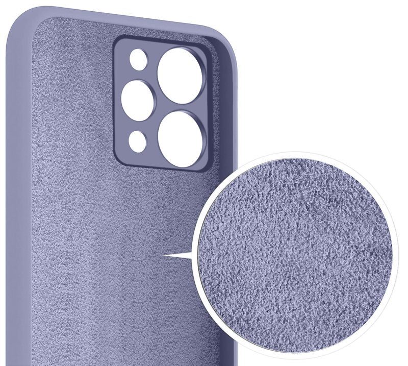 Etui do Xiaomi Redmi 12 4G pastelowy fiolet silikonowe + szkło nakładka, na plecki, case