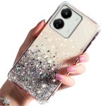 Etui do Xiaomi Redmi 13C / Poco C65 brokat przeźroczyste ze szkłem