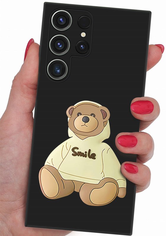 etui-do-samsung-galaxy-s24-ultra-malowane-wzor-ze-szklem  , nakładka, na plecki, case, mat wzory, mis bear