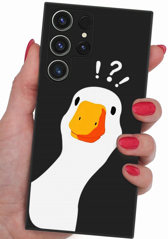 etui-do-samsung-galaxy-s24-ultra-malowane-wzor-ze-szklem  , nakładka, na plecki, case, mat wzory, gęś, kaczka, pipa