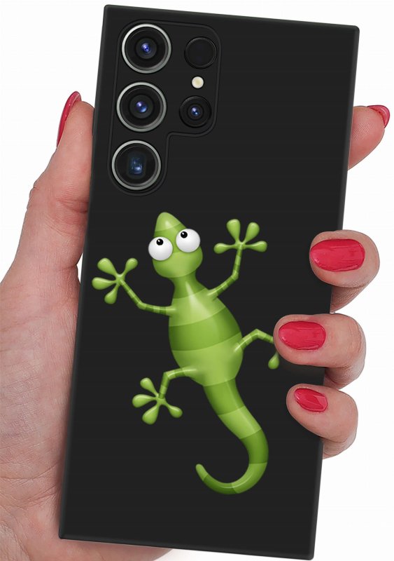 etui-do-samsung-galaxy-s24-ultra-malowane-wzor-ze-szklem  , nakładka, na plecki, case, mat wzory, jaszczurka, salamandra, kameleon