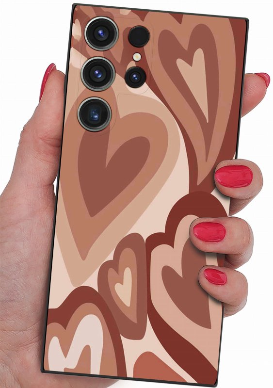 etui-do-samsung-galaxy-s24-ultra-malowane-wzor-ze-szklem  , nakładka, na plecki, case, mat wzory, serca