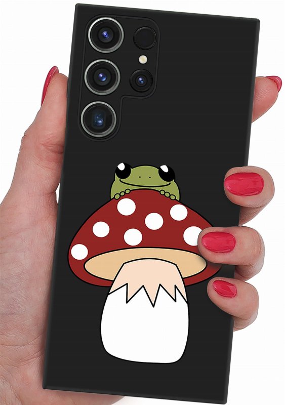 etui-do-samsung-galaxy-s24-ultra-malowane-wzor-ze-szklem  , nakładka, na plecki, case, mat wzory, żaba grzyb