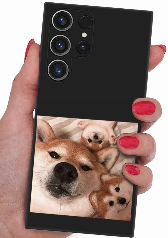 etui-do-samsung-galaxy-s24-ultra-malowane-wzor-ze-szklem  , nakładka, na plecki, case, mat wzory, pies akita