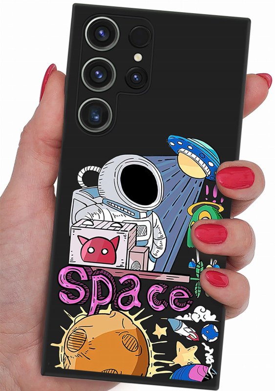 etui-do-samsung-galaxy-s24-ultra-malowane-wzor-ze-szklem  , nakładka, na plecki, case, mat wzory, space