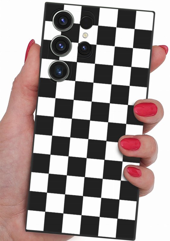 etui-do-samsung-galaxy-s24-ultra-malowane-wzor-ze-szklem , nakładka, na plecki, case, mat wzory, szachownica, kratka