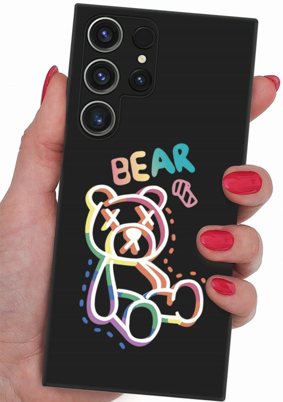 etui-do-samsung-galaxy-s24-ultra-malowane-wzor-ze-szklem , nakładka, na plecki, case, mat wzory, miś, bear