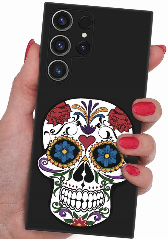 etui-do-samsung-galaxy-s24-ultra-malowane-wzor-ze-szklem , nakładka, na plecki, case, mat wzory, czaszka