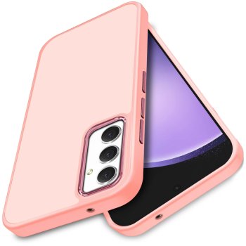 Etui do Samsung Galaxy S23 Fe matowe różowe ze szkłem