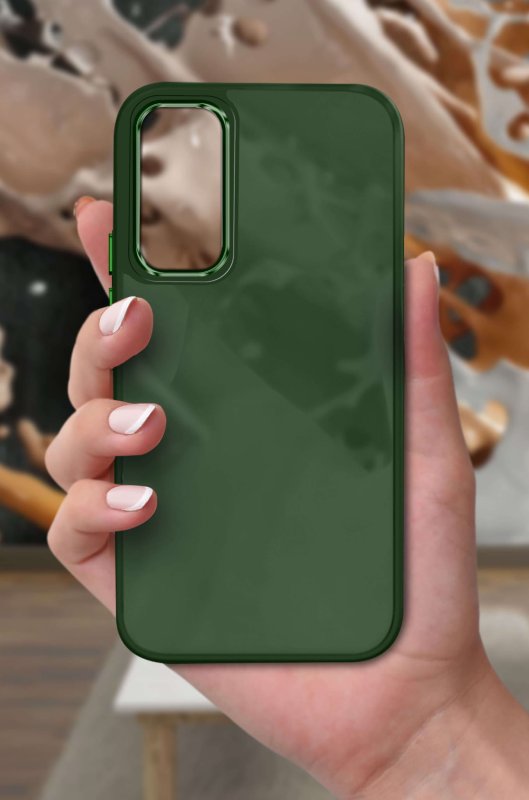 Etui do Samsung Galaxy S23 Fe matowe zielone ze szkłem, nakładka, na plecki, case, nakładka magnetic