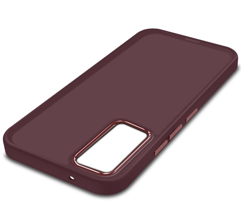 Etui do Samsung Galaxy S23 Fe matowe burgundowe ze szkłem, nakładka, na plecki, case, magnetic
