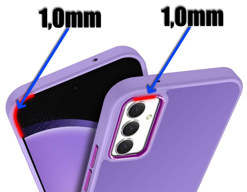 Etui do Samsung Galaxy S23 Fe matowe fioletowe ze szkłem, nakładka, na plecki, case, magnetic