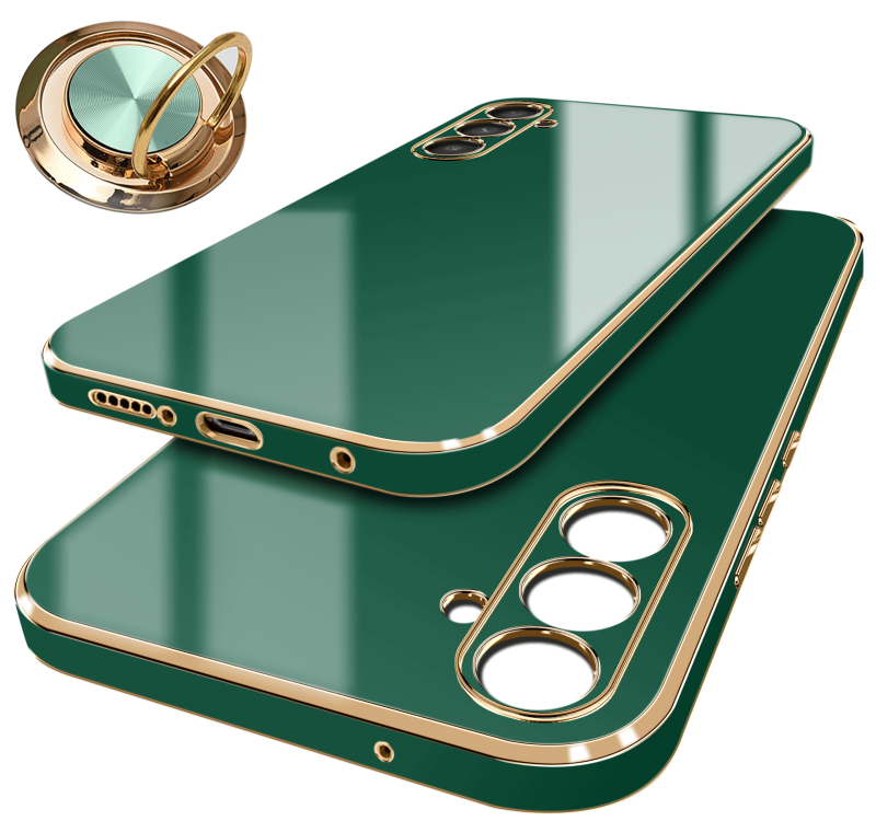 etui-do-samsung-galaxy-s23-fe-ze-zlota-ramka-zielone-rozowe-ze-szklem