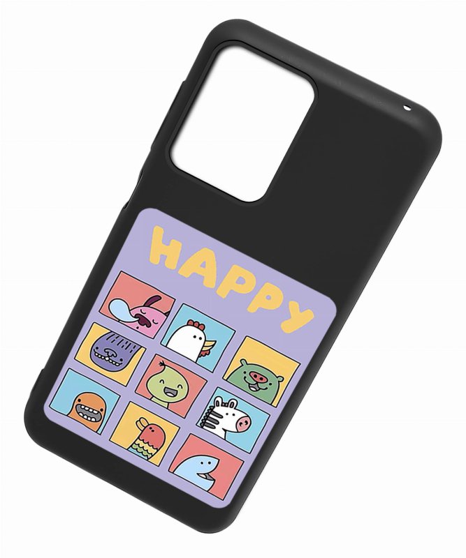 Etui do Motorola Moto G24 / G24 Power / G04 malowane wzór ze szkłem, nakładka, na plecki, case, matt wzory, happy