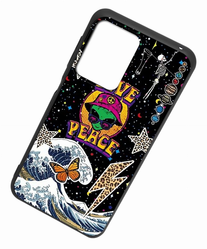 Etui do Motorola Moto G24 / G24 Power / G04 malowane wzór ze szkłem, nakładka, na plecki, case, matt wzory, love, peace