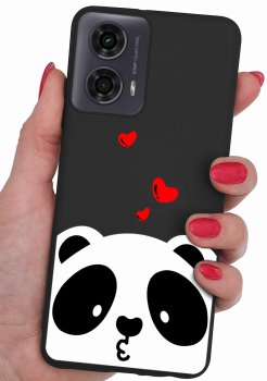 Etui do Motorola Moto G24 / G24 Power / G04 malowane wzór panda ze szkłem
