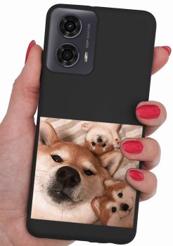 Etui do Motorola Moto G24 / G24 Power / G04 malowane wzór z psem ze szkłem