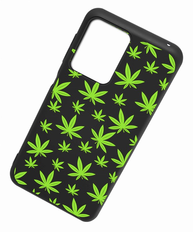 Etui do Motorola Moto G24 / G24 Power / G04 malowane wzór ze szkłem, nakładka, na plecki, case, matt wzory, liście, marycha, konopia, zioło