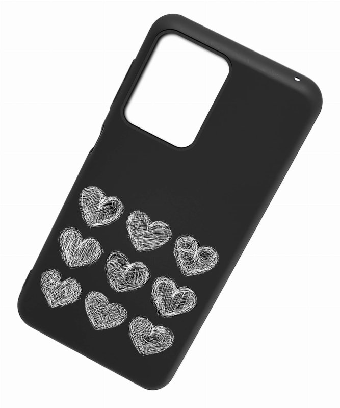 Etui do Motorola Moto G24 / G24 Power / G04 malowane wzór ze szkłem, nakładka, na plecki, case, matt wzory, serca