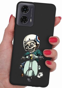 Etui do Motorola Moto G24 / G24 Power / G04 malowane wzór śmieszny ze szkłem