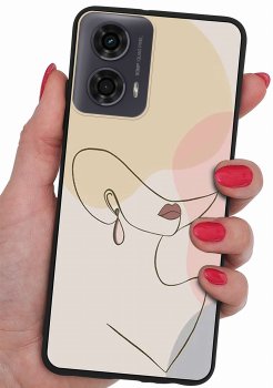 Etui do Motorola Moto G24 / G24 Power / G04 malowane wzór damski ze szkłem