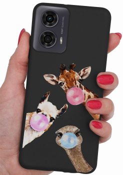 Etui do Motorola Moto G24 / G24 Power / G04 malowane wzór zwierzęta ze szkłem