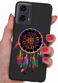 Etui do Motorola Moto G24 / G24 Power / G04 malowane wzór kolorowy ze szkłem