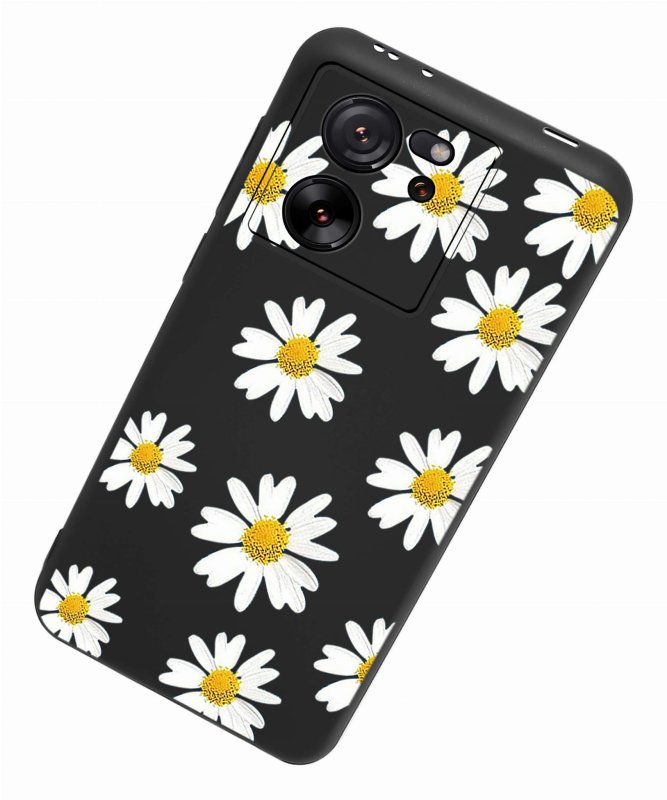 Etui do Xiaomi 13T / 13T Pro malowane wzór ze szkłem, nakładka, na plecki, case, kwiatki