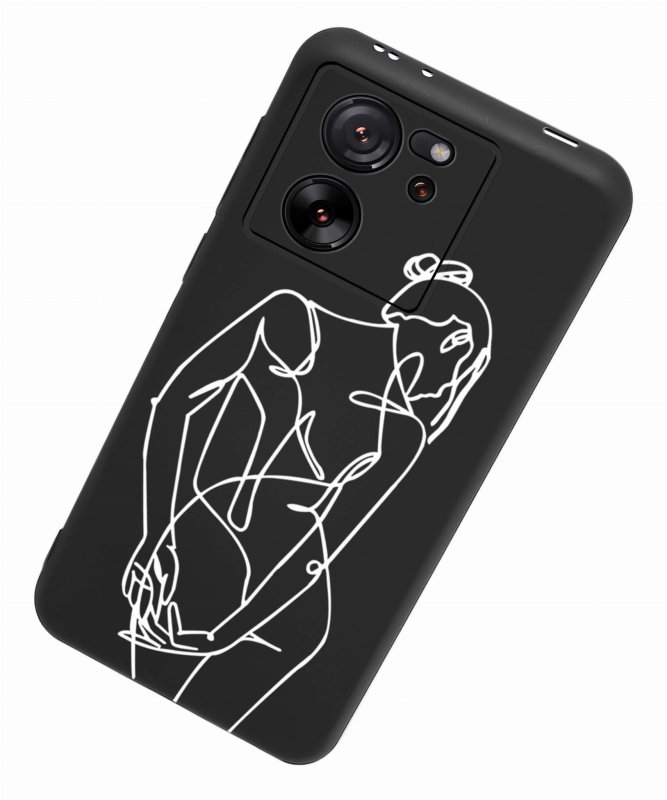 Etui do Xiaomi 13T / 13T Pro malowane wzór ze szkłem, nakładka, na plecki, case, szkic, kobiety