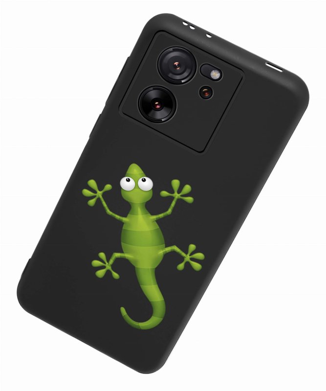 Etui do Xiaomi 13T / 13T Pro malowane wzór ze szkłem, nakładka, na plecki, case, jaszczurka, kameleon