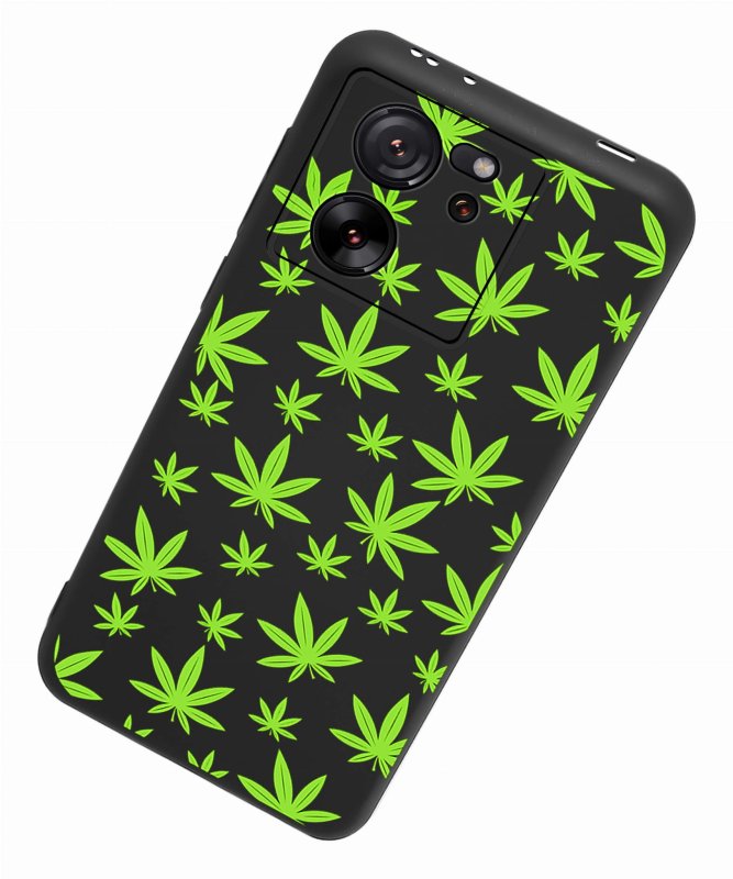 Etui do Xiaomi 13T / 13T Pro malowane wzór ze szkłem, nakładka, na plecki, case, liscie